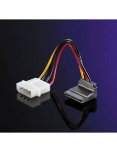 Cavo Adattatore Alimentazione Sata 15 Poli A 90 Gradi - 4 Pin Molex Cm. 15 2