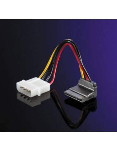Cavo Adattatore Alimentazione Sata 15 Poli A 90 Gradi - 4 Pin Molex Cm. 15