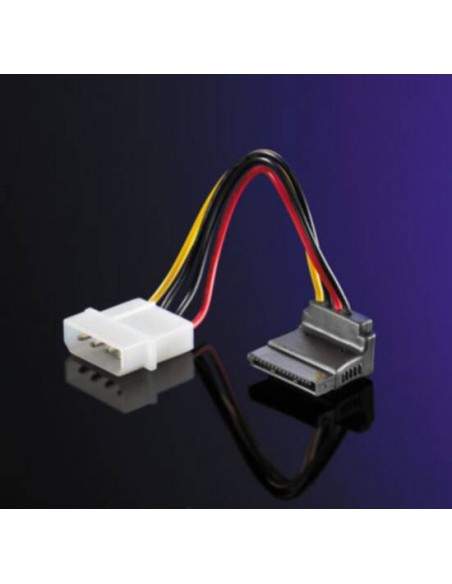 Cavo Adattatore Alimentazione Sata 15 Poli A 90 Gradi - 4 Pin Molex Cm. 15