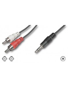 Cavo Stereo Con 1 Connettore 3,5 Mm. - 2 Connettori Cinch (Rca) Maschio Mt. 2,50