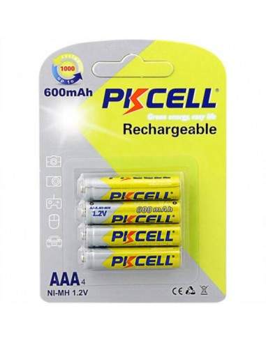 Batterie Ricaricabili Ministilo Aaa Ni-Mh 600 Mah 1,2 V Blister 4 Pezzi