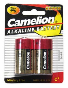 Batterie Alcaline 1.5 Volt Lr14 Mezzatorcia Blister 2 Pz.