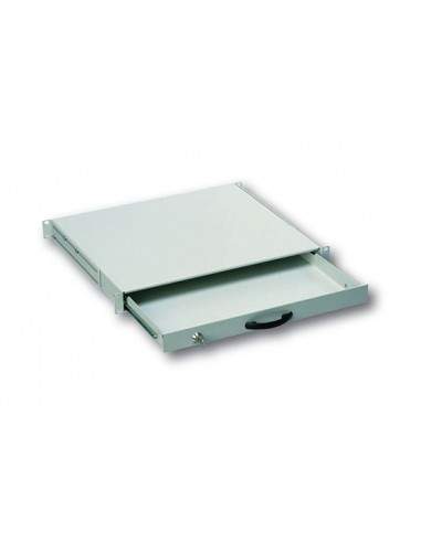 Cassetto Estraibile Con Maniglia E Chiusura A Chiave Per Armadi Rack 19" Misure Mm. 482X45X492 Colore Grigio Chiaro