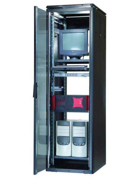 Armadio 26 Unita' Linea Professionale (A)1310 X (L)600) X (P)600 Mm. Colore Nero Ral 9005