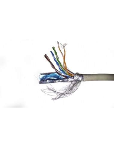 Cavo Flessibile Doppia Schermatura Sf-Utp Per Reti Categoria 5E In Rame Matassa Mt. 100 Cavo Flessibile Doppia Schermatura Sf-Utp Per Reti Categoria 5E In Rame Matassa Mt. 100