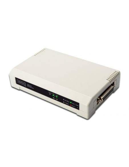 Print Server 10/100 Mbit Con 2 Porte Usb E 1 Porta 25 Poli Parallela