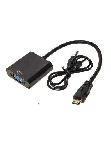 Adattatore Mini Hdmi Tipo C - Vga Femmina + Audio