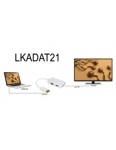 Adattatore Displayport A Dvi+Hdmi+Vga Femmina 2