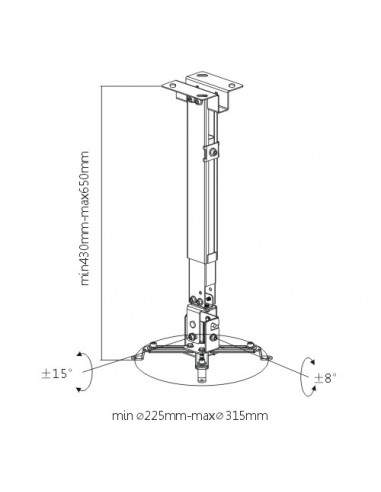 Braccio Supporto Da Muro O Soffitto Per Proiettore