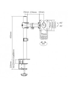 Braccio Supporto Da Tavolo Con Morsa Per Video 13-27" Fino A 8 Kg 2