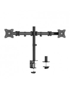 Braccio Supporto Da Tavolo Con Morsa Per 2 Monitor 13-27" Fino A 8 Kg A 3 Snodi