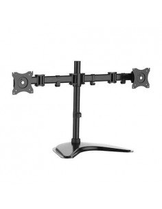 Braccio Supporto Da Tavolo Con Base Per 2 Monitor 13-27" Fino A 8 Kg A 3 Snodi