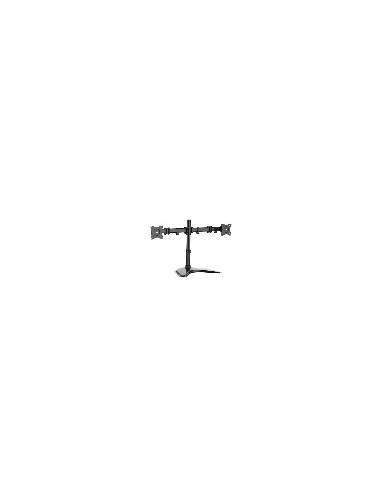 Braccio Supporto Da Tavolo Con Base Per 2 Monitor 13-27" Fino A 8 Kg A 3 Snodi