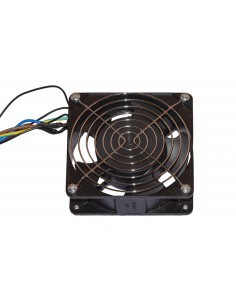 Ventola 120X120X38 220 Volt Colore Nero  Con Cavo Mt 2 Spina Italiana Con Griglia 2