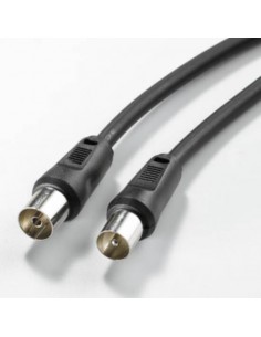 Cavo Collegamento Antenna Tv Maschio/Femmina Colore Nero Mt. 1,5