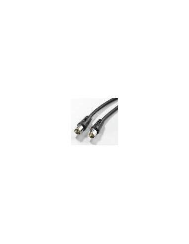 Cavo Collegamento Antenna Tv Maschio/Femmina Colore Nero Mt. 1,5