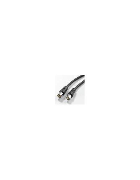 Cavo Collegamento Antenna Tv Maschio/Femmina Colore Nero Mt. 1,5