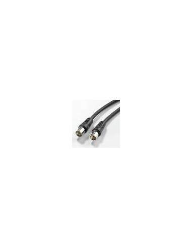 Cavo Collegamento Antenna Tv Maschio/Femmina Colore Nero Mt. 2,5