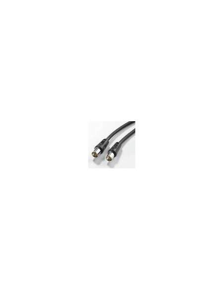 Cavo Collegamento Antenna Tv Maschio/Femmina Colore Nero Mt. 2,5