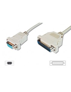 Cavo Seriale Rs232 Null Modem (Incrociato) Connettori 9 Poli Femmina 25 Maschio Mt 3
