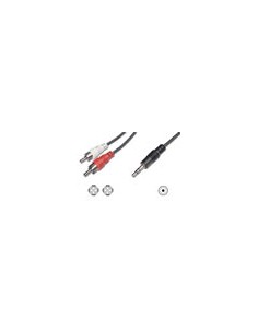 Cavo Stereo Per Collegamento Casse/Pc - 1 Connettore 3.5 Mm./ 2 Connettori Cinch (Rca) Maschio Mt.10 2