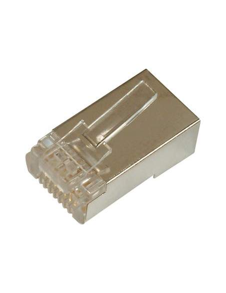 Connettore Plug 8 Poli Rj45 Cat.5E Schermato Per Cavi Rete Flessibili