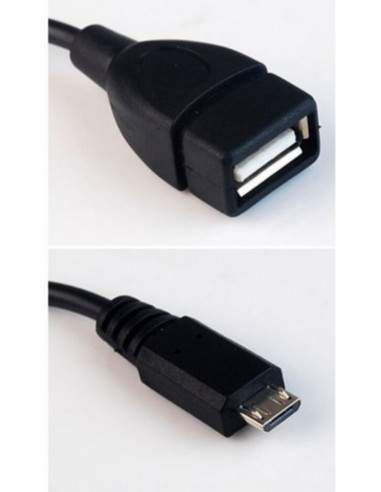 Cavo Adattatore Usb 2.0 Otg, Connettori Micro Usb "B" Maschio - Usb "A" Femmina, 20 Cm