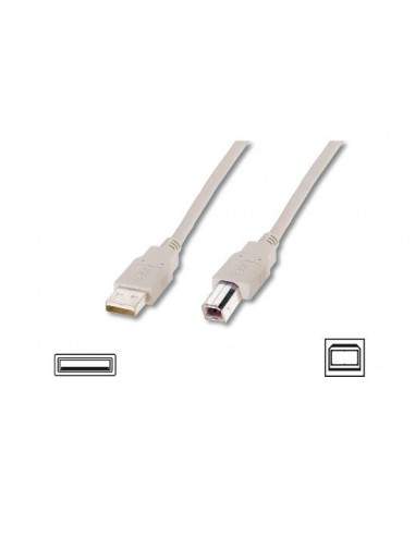 Cavo Usb 2.0 Connettori A-B - Lunghezza Mt. 1 Colore Grigio Chiaro