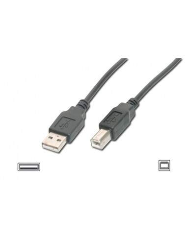 Cavo Usb 2.0 Connettori A-B, Lunghezza Mt. 1,80 Colore Nero