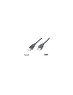 Cavo Prolunga Usb 2.0 Connettori A-A Connettori Maschio/Femmina - Mt. 3 Colore Nero 2