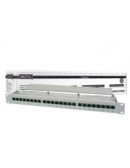 Pannello Patch 19" Schermato 16 Porte 8 Poli Rj45 Per Reti Categoria 6 - 1 Unita'