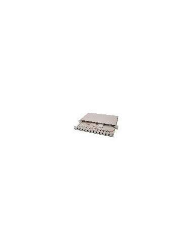 Pannello Estraibile 19" Per Fibra Ottica Con 12 Connettori St Om2 Pannello Estraibile 19" Per Fibra Ottica Con 12 Connettori St Om2