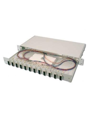 Pannello Estraibile 19" Per Fibra Ottica Con 6 Connettori Sc Duplex Om3