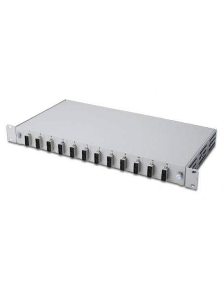Pannello Estraibile 19" Per Fibra Ottica Con 12 Connettori Sc Duplex Om2 Pannello Estraibile 19" Per Fibra Ottica Con 12 Connettori Sc Duplex Om2