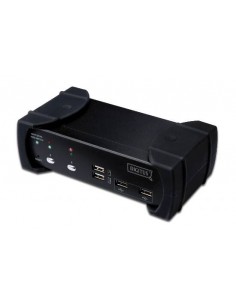 Data Switch Per 2 Pc Usb/Dvi Con 1 Utente Con Monitor Dvi, Mouse E Tastiera Usb, Condivisione Audio, Hub 2 Porte Usb 2.0 E 2 Set 2