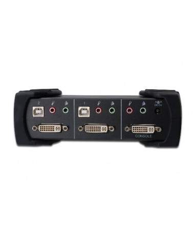 Data Switch Per 2 Pc Usb/Dvi Con 1 Utente Con Monitor Dvi, Mouse E Tastiera Usb, Condivisione Audio, Hub 2 Porte Usb 2.0 E 2 Set Data Switch Per 2 Pc Usb/Dvi Con 1 Utente Con Monitor Dvi, Mouse E Tastiera Usb, Condivisione Audio, Hub 2 Porte Usb 2.0 E 2 Set