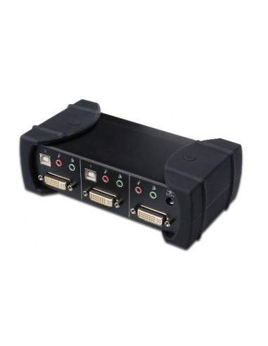 Data Switch Per 2 Pc Usb/Dvi Con 1 Utente Con Monitor Dvi, Mouse E Tastiera Usb, Condivisione Audio, Hub 2 Porte Usb 2.0 E 2 Set Data Switch Per 2 Pc Usb/Dvi Con 1 Utente Con Monitor Dvi, Mouse E Tastiera Usb, Condivisione Audio, Hub 2 Porte Usb 2.0 E 2 Set