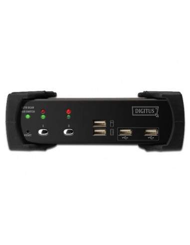 Data Switch Per 2 Pc Usb/Dvi Con 1 Utente Con Monitor Dvi, Mouse E Tastiera Usb, Condivisione Audio, Hub 2 Porte Usb 2.0 E 2 Set Data Switch Per 2 Pc Usb/Dvi Con 1 Utente Con Monitor Dvi, Mouse E Tastiera Usb, Condivisione Audio, Hub 2 Porte Usb 2.0 E 2 Set