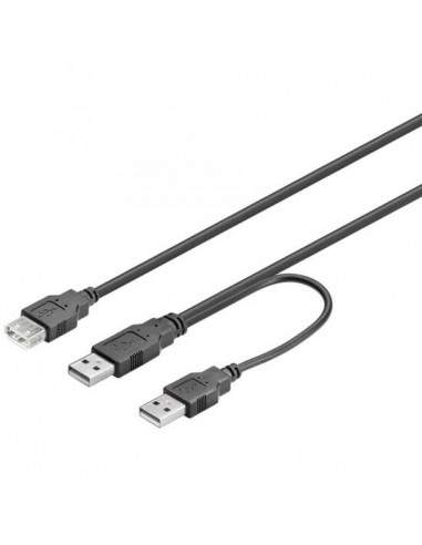 Cavo Splitter Alimentazione Usb 2.0 Connettori 2Xa Maschio - 1Xa Femmina