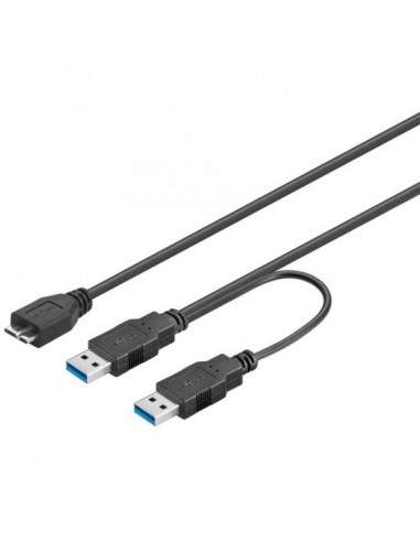 Cavo Splitter Alimentazione Usb 3.0 Connettori 2Xa - 1X Micro B