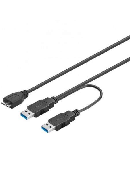 Cavo Splitter Alimentazione Usb 3.0 Connettori 2Xa - 1X Micro B