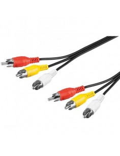 Cavo Audio Video 3 Connettori Rca Maschio/Maschio (2Xaudio 1Xvideo)  Mt. 10