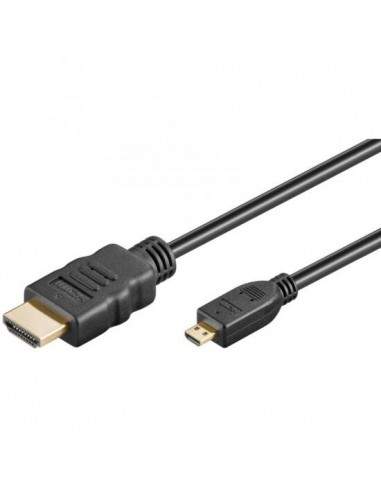 Cavo Hdmi High Speed With Ethernet Connettori Micro Hdmi "D" Maschio/ Hdmi "A" Maschio Mt. 3