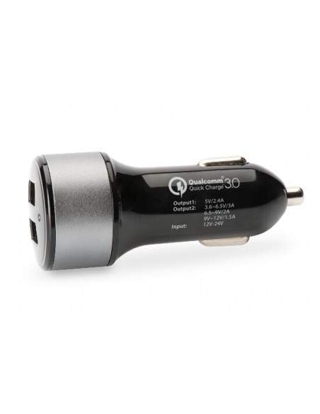 Caricabatteria Per Auto Quick Charge 3,0 2 Porte 3 Ampere Max