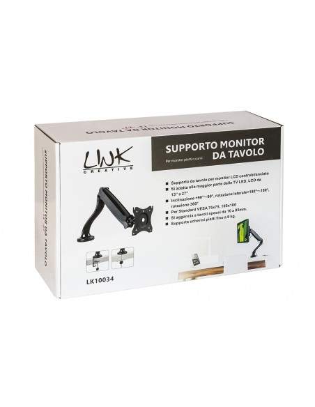 Braccio Supporto Da Tavolo A Gas Per Monitor Fissaggio A Morsa