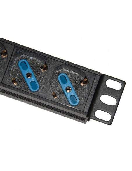 Multipresa Alimentazione Per Rack 19" Con 6 Prese Universali Tripolari/Schuko Magnetotermica