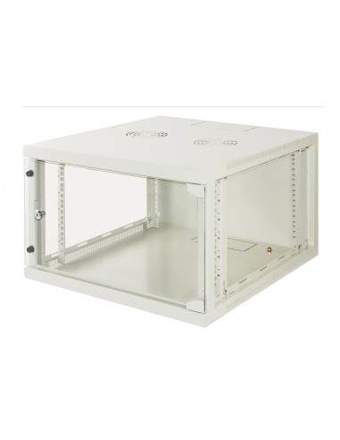 Armadio Rack 19" 6 Unita' Da Muro (A)350X (L)540 X Profondita' 600 Mm. Colore Grigio Chiaro