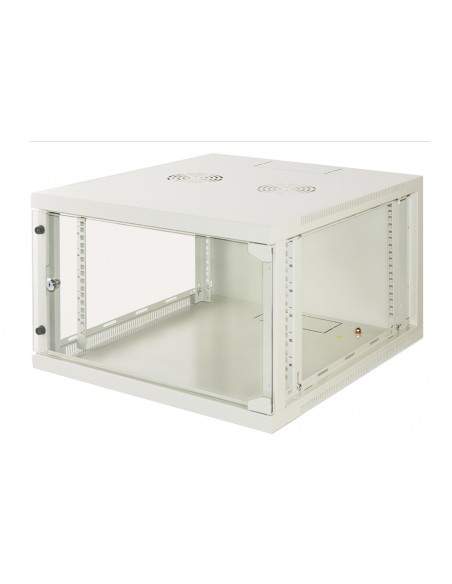 Armadio Rack 19" 6 Unita' Da Muro (A)350X (L)540 X Profondita' 600 Mm. Colore Grigio Chiaro