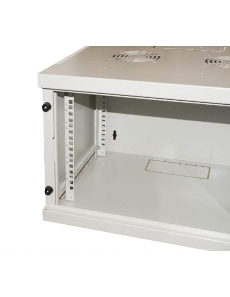 Armadio Rack 19" 6 Unita' Da Muro Per Reti (A)350 X (L)540 X (P) 450 Mm Colore Grigio