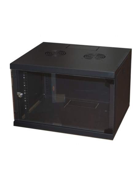 Armadio Rack 19" 6 Unita' Da Muro Per Reti (A)350 X (L)540 X (P) 450 Mm Colore Nero